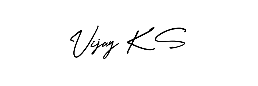 You should practise on your own different ways (AmerikaSignatureDemo-Regular) to write your name (Vijay K S) in signature. don't let someone else do it for you. Vijay K S signature style 3 images and pictures png