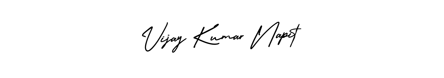 Make a beautiful signature design for name Vijay Kumar Napit. With this signature (AmerikaSignatureDemo-Regular) style, you can create a handwritten signature for free. Vijay Kumar Napit signature style 3 images and pictures png