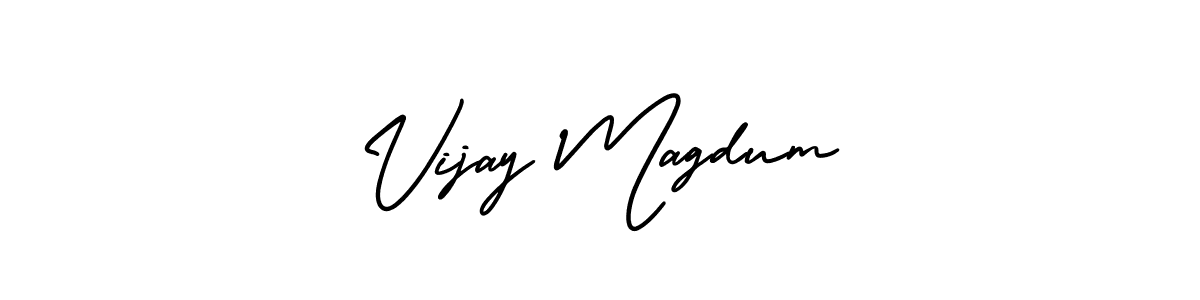 This is the best signature style for the Vijay Magdum name. Also you like these signature font (AmerikaSignatureDemo-Regular). Mix name signature. Vijay Magdum signature style 3 images and pictures png