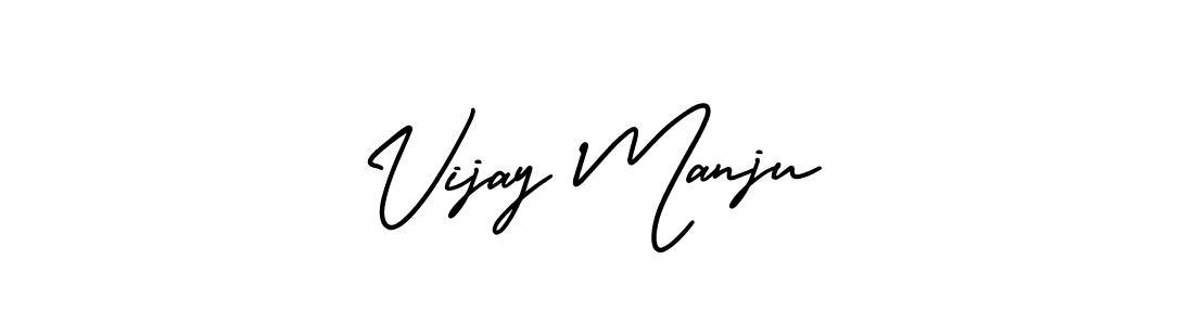 Make a beautiful signature design for name Vijay Manju. With this signature (AmerikaSignatureDemo-Regular) style, you can create a handwritten signature for free. Vijay Manju signature style 3 images and pictures png