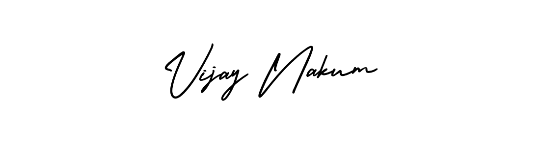 It looks lik you need a new signature style for name Vijay Nakum. Design unique handwritten (AmerikaSignatureDemo-Regular) signature with our free signature maker in just a few clicks. Vijay Nakum signature style 3 images and pictures png