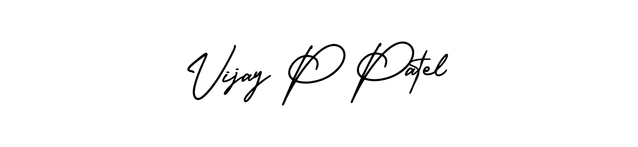 Similarly AmerikaSignatureDemo-Regular is the best handwritten signature design. Signature creator online .You can use it as an online autograph creator for name Vijay P Patel. Vijay P Patel signature style 3 images and pictures png