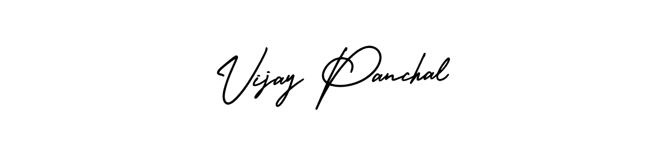 Use a signature maker to create a handwritten signature online. With this signature software, you can design (AmerikaSignatureDemo-Regular) your own signature for name Vijay Panchal. Vijay Panchal signature style 3 images and pictures png