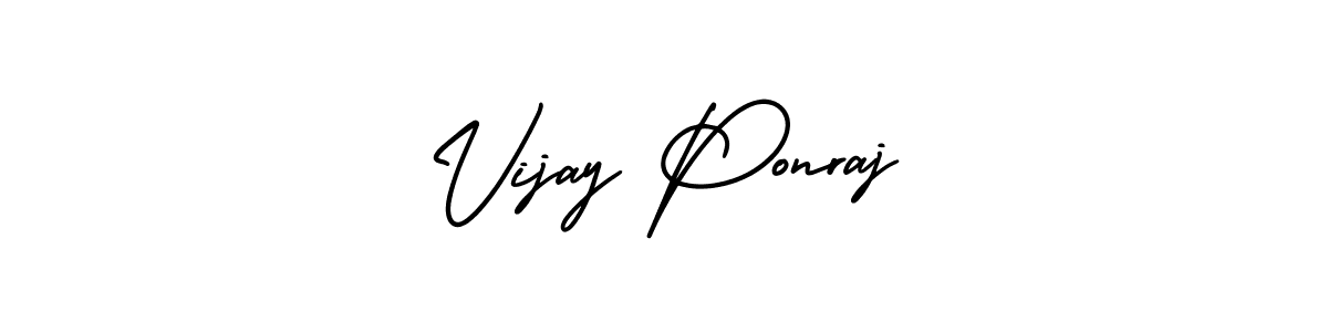 The best way (AmerikaSignatureDemo-Regular) to make a short signature is to pick only two or three words in your name. The name Vijay Ponraj include a total of six letters. For converting this name. Vijay Ponraj signature style 3 images and pictures png