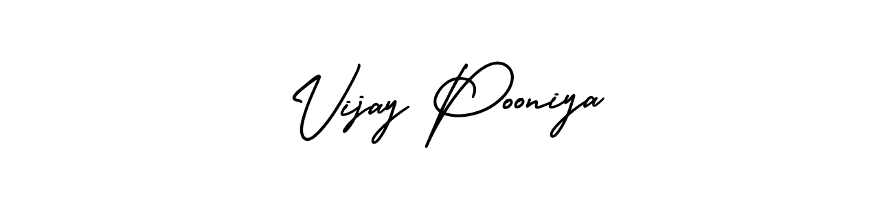 Use a signature maker to create a handwritten signature online. With this signature software, you can design (AmerikaSignatureDemo-Regular) your own signature for name Vijay Pooniya. Vijay Pooniya signature style 3 images and pictures png