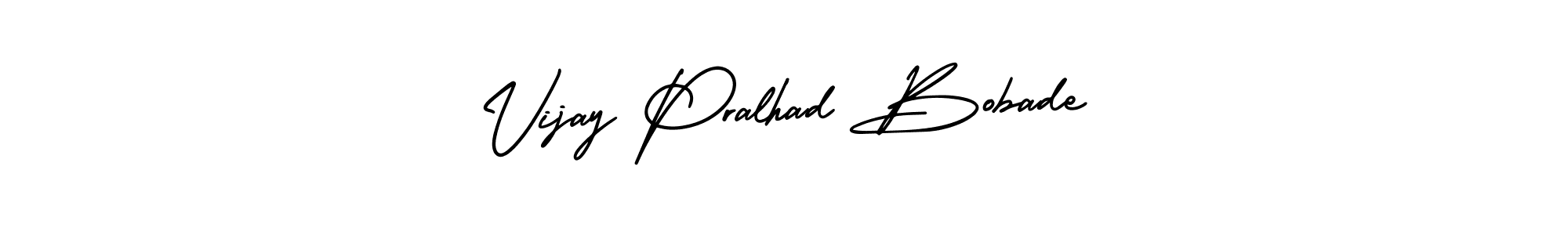 AmerikaSignatureDemo-Regular is a professional signature style that is perfect for those who want to add a touch of class to their signature. It is also a great choice for those who want to make their signature more unique. Get Vijay Pralhad Bobade name to fancy signature for free. Vijay Pralhad Bobade signature style 3 images and pictures png