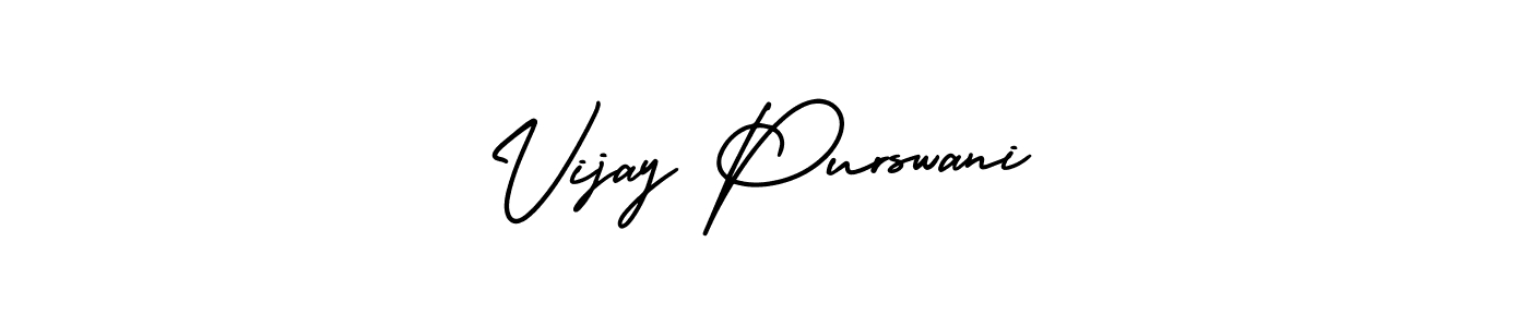 How to make Vijay Purswani signature? AmerikaSignatureDemo-Regular is a professional autograph style. Create handwritten signature for Vijay Purswani name. Vijay Purswani signature style 3 images and pictures png