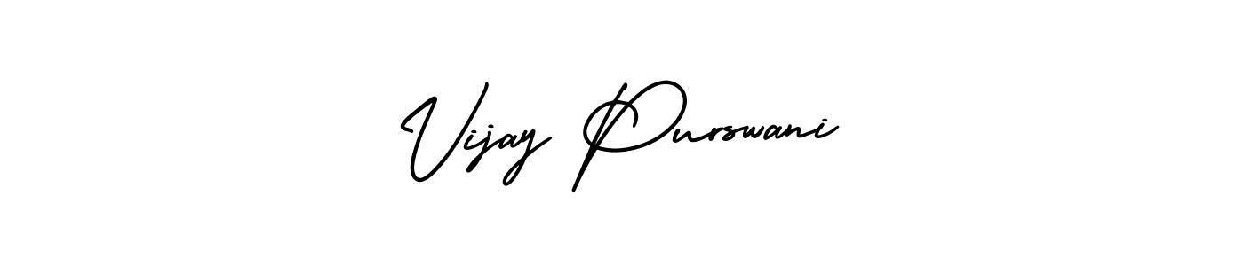 Vijay Purswani stylish signature style. Best Handwritten Sign (AmerikaSignatureDemo-Regular) for my name. Handwritten Signature Collection Ideas for my name Vijay Purswani. Vijay Purswani signature style 3 images and pictures png