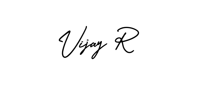 Make a beautiful signature design for name Vijay R. With this signature (AmerikaSignatureDemo-Regular) style, you can create a handwritten signature for free. Vijay R signature style 3 images and pictures png