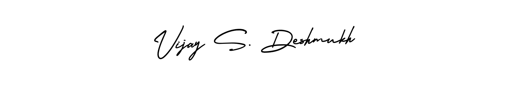 You should practise on your own different ways (AmerikaSignatureDemo-Regular) to write your name (Vijay S. Deshmukh) in signature. don't let someone else do it for you. Vijay S. Deshmukh signature style 3 images and pictures png