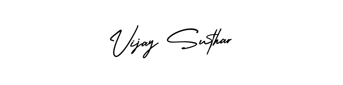 Use a signature maker to create a handwritten signature online. With this signature software, you can design (AmerikaSignatureDemo-Regular) your own signature for name Vijay Suthar. Vijay Suthar signature style 3 images and pictures png