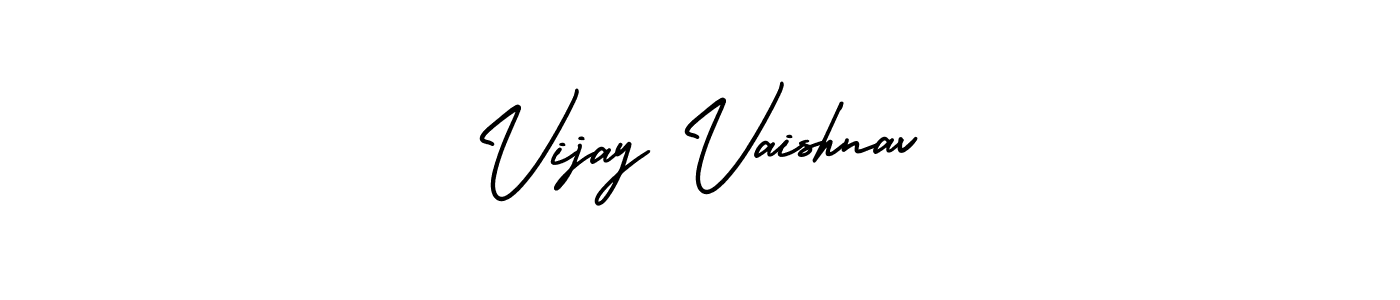 You should practise on your own different ways (AmerikaSignatureDemo-Regular) to write your name (Vijay Vaishnav) in signature. don't let someone else do it for you. Vijay Vaishnav signature style 3 images and pictures png