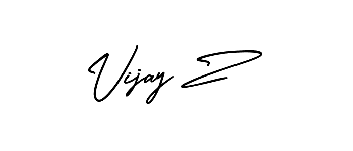 Make a beautiful signature design for name Vijay Z. With this signature (AmerikaSignatureDemo-Regular) style, you can create a handwritten signature for free. Vijay Z signature style 3 images and pictures png