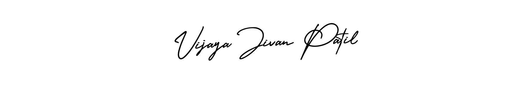 This is the best signature style for the Vijaya Jivan Patil name. Also you like these signature font (AmerikaSignatureDemo-Regular). Mix name signature. Vijaya Jivan Patil signature style 3 images and pictures png