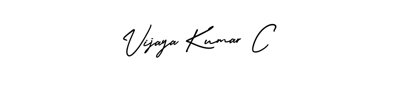 Make a beautiful signature design for name Vijaya Kumar C. With this signature (AmerikaSignatureDemo-Regular) style, you can create a handwritten signature for free. Vijaya Kumar C signature style 3 images and pictures png