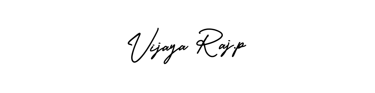 The best way (AmerikaSignatureDemo-Regular) to make a short signature is to pick only two or three words in your name. The name Vijaya Raj.p include a total of six letters. For converting this name. Vijaya Raj.p signature style 3 images and pictures png