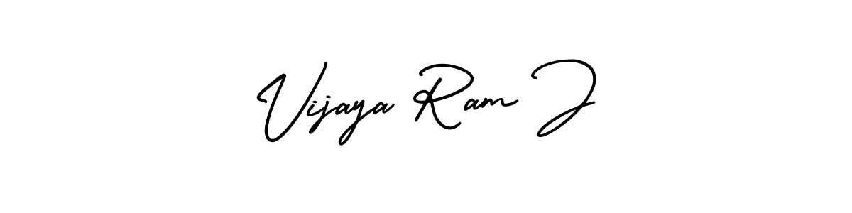 This is the best signature style for the Vijaya Ram J name. Also you like these signature font (AmerikaSignatureDemo-Regular). Mix name signature. Vijaya Ram J signature style 3 images and pictures png