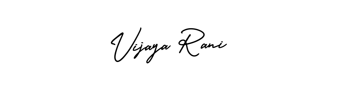 You should practise on your own different ways (AmerikaSignatureDemo-Regular) to write your name (Vijaya Rani) in signature. don't let someone else do it for you. Vijaya Rani signature style 3 images and pictures png
