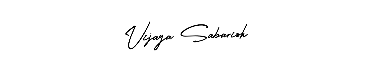 How to make Vijaya Sabarish signature? AmerikaSignatureDemo-Regular is a professional autograph style. Create handwritten signature for Vijaya Sabarish name. Vijaya Sabarish signature style 3 images and pictures png