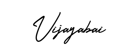 You should practise on your own different ways (AmerikaSignatureDemo-Regular) to write your name (Vijayabai) in signature. Don't let someone else do it for you. Vijayabai signature style 3 images and pictures png