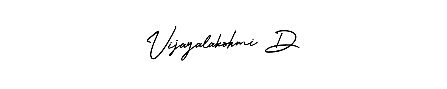 Create a beautiful signature design for name Vijayalakshmi D. With this signature (AmerikaSignatureDemo-Regular) fonts, you can make a handwritten signature for free. Vijayalakshmi D signature style 3 images and pictures png