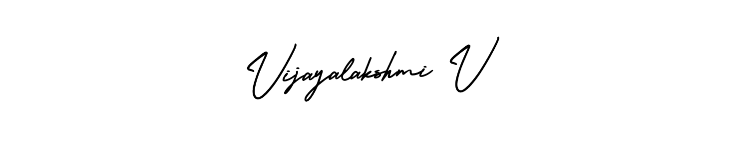 Also we have Vijayalakshmi V name is the best signature style. Create professional handwritten signature collection using AmerikaSignatureDemo-Regular autograph style. Vijayalakshmi V signature style 3 images and pictures png