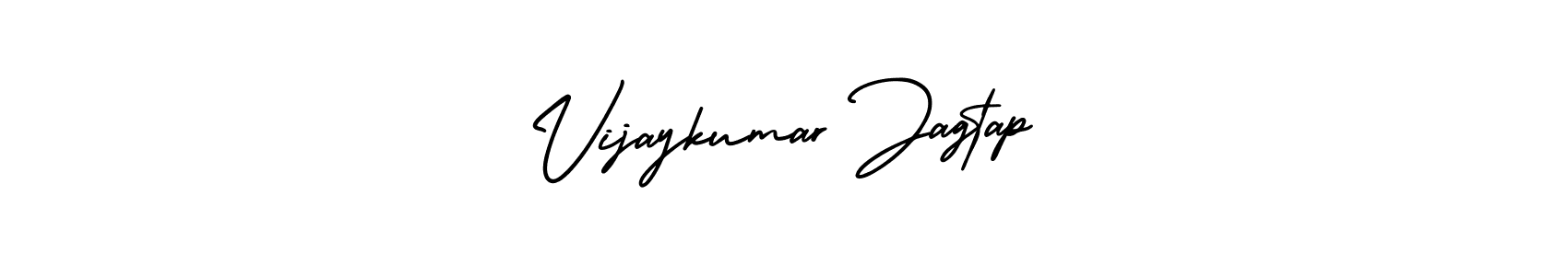 You should practise on your own different ways (AmerikaSignatureDemo-Regular) to write your name (Vijaykumar Jagtap) in signature. don't let someone else do it for you. Vijaykumar Jagtap signature style 3 images and pictures png