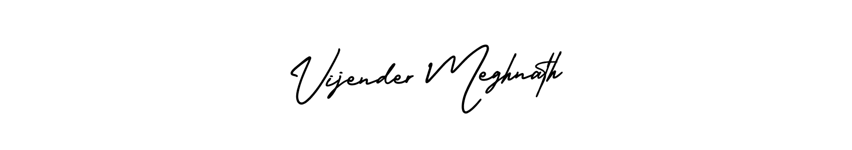 Similarly AmerikaSignatureDemo-Regular is the best handwritten signature design. Signature creator online .You can use it as an online autograph creator for name Vijender Meghnath. Vijender Meghnath signature style 3 images and pictures png