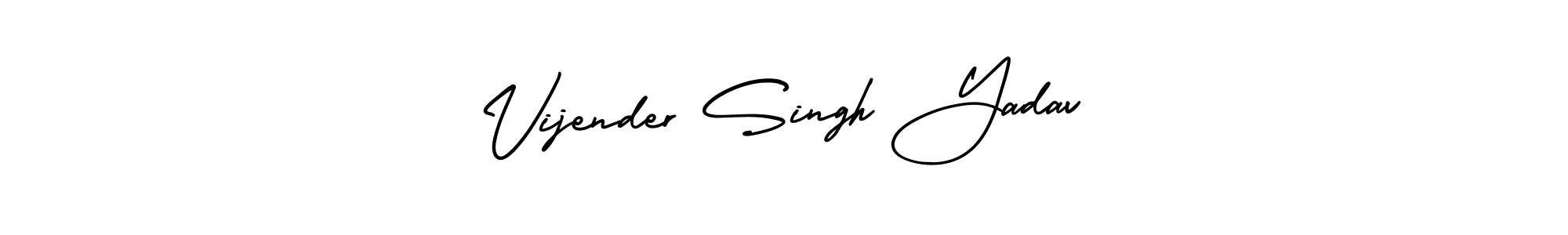 How to Draw Vijender Singh Yadav signature style? AmerikaSignatureDemo-Regular is a latest design signature styles for name Vijender Singh Yadav. Vijender Singh Yadav signature style 3 images and pictures png