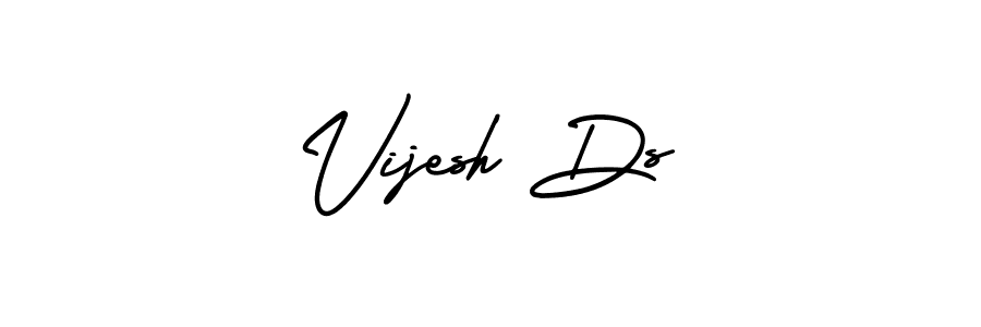 Vijesh Ds stylish signature style. Best Handwritten Sign (AmerikaSignatureDemo-Regular) for my name. Handwritten Signature Collection Ideas for my name Vijesh Ds. Vijesh Ds signature style 3 images and pictures png