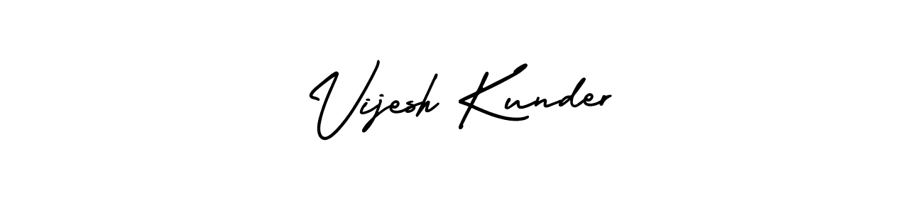 Vijesh Kunder stylish signature style. Best Handwritten Sign (AmerikaSignatureDemo-Regular) for my name. Handwritten Signature Collection Ideas for my name Vijesh Kunder. Vijesh Kunder signature style 3 images and pictures png