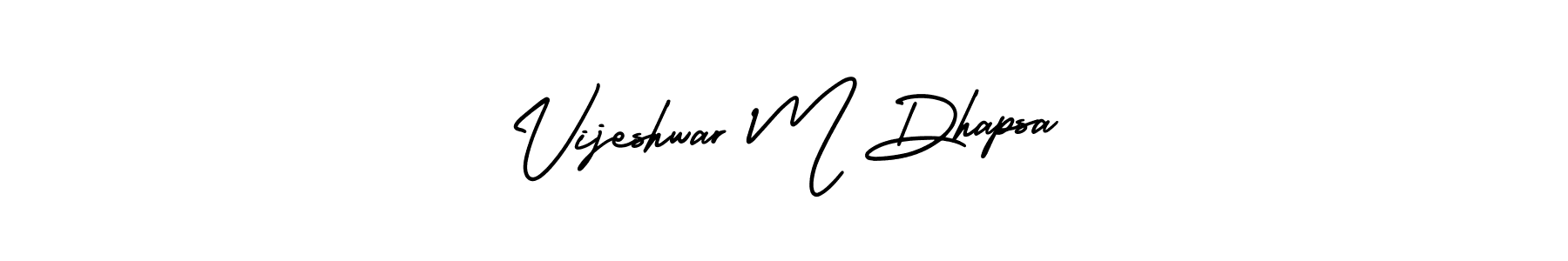 See photos of Vijeshwar M Dhapsa official signature by Spectra . Check more albums & portfolios. Read reviews & check more about AmerikaSignatureDemo-Regular font. Vijeshwar M Dhapsa signature style 3 images and pictures png