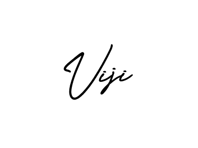 You should practise on your own different ways (AmerikaSignatureDemo-Regular) to write your name (Viji) in signature. don't let someone else do it for you. Viji signature style 3 images and pictures png