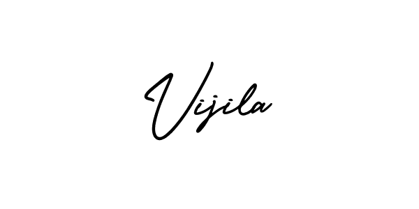 How to make Vijila signature? AmerikaSignatureDemo-Regular is a professional autograph style. Create handwritten signature for Vijila name. Vijila signature style 3 images and pictures png