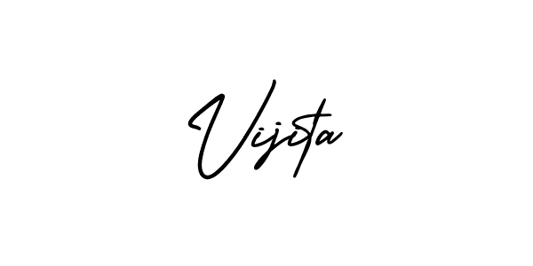 Vijita stylish signature style. Best Handwritten Sign (AmerikaSignatureDemo-Regular) for my name. Handwritten Signature Collection Ideas for my name Vijita. Vijita signature style 3 images and pictures png