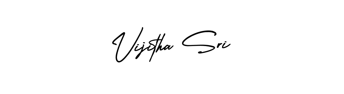 How to make Vijitha Sri name signature. Use AmerikaSignatureDemo-Regular style for creating short signs online. This is the latest handwritten sign. Vijitha Sri signature style 3 images and pictures png