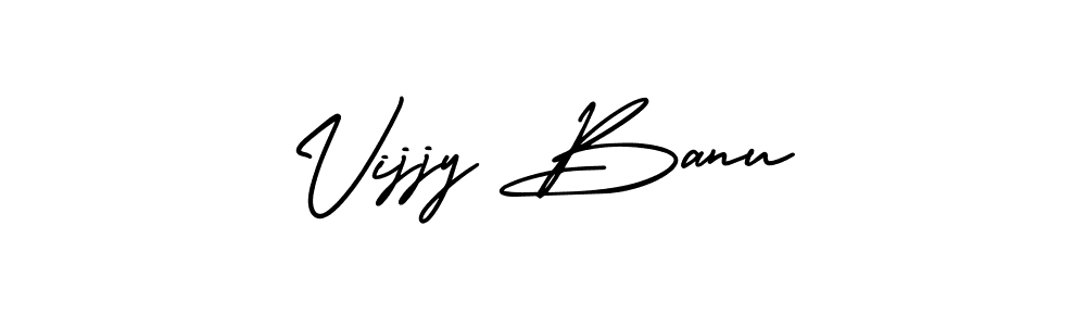 if you are searching for the best signature style for your name Vijjy Banu. so please give up your signature search. here we have designed multiple signature styles  using AmerikaSignatureDemo-Regular. Vijjy Banu signature style 3 images and pictures png