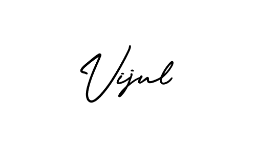 Make a beautiful signature design for name Vijul. With this signature (AmerikaSignatureDemo-Regular) style, you can create a handwritten signature for free. Vijul signature style 3 images and pictures png