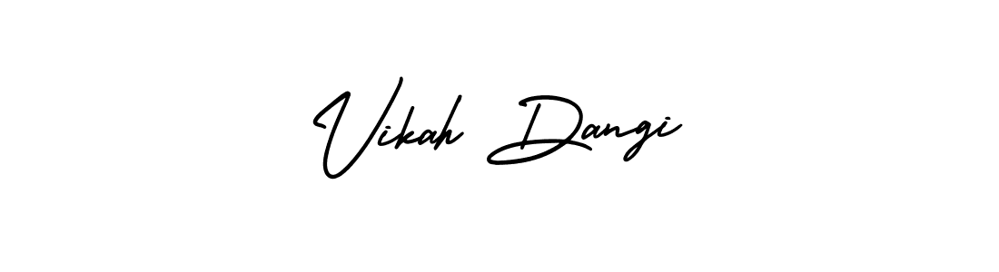 Vikah Dangi stylish signature style. Best Handwritten Sign (AmerikaSignatureDemo-Regular) for my name. Handwritten Signature Collection Ideas for my name Vikah Dangi. Vikah Dangi signature style 3 images and pictures png