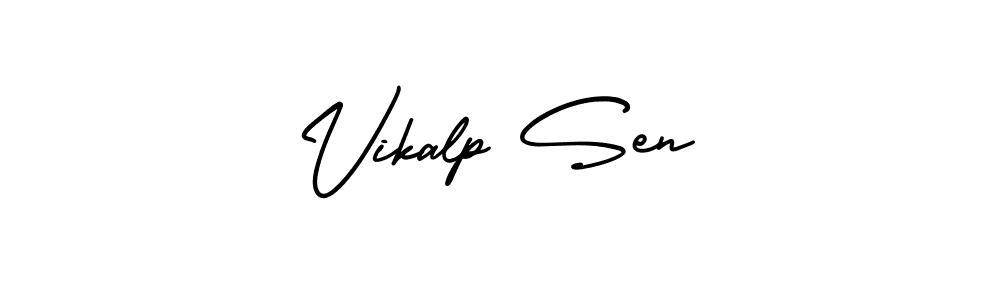 Create a beautiful signature design for name Vikalp Sen. With this signature (AmerikaSignatureDemo-Regular) fonts, you can make a handwritten signature for free. Vikalp Sen signature style 3 images and pictures png