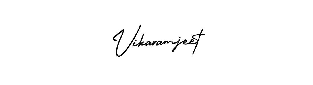 Vikaramjeet stylish signature style. Best Handwritten Sign (AmerikaSignatureDemo-Regular) for my name. Handwritten Signature Collection Ideas for my name Vikaramjeet. Vikaramjeet signature style 3 images and pictures png