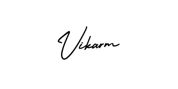 Also You can easily find your signature by using the search form. We will create Vikarm name handwritten signature images for you free of cost using AmerikaSignatureDemo-Regular sign style. Vikarm signature style 3 images and pictures png