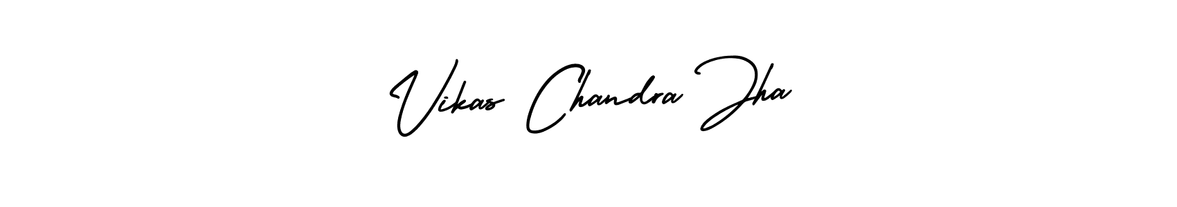 Use a signature maker to create a handwritten signature online. With this signature software, you can design (AmerikaSignatureDemo-Regular) your own signature for name Vikas Chandra Jha. Vikas Chandra Jha signature style 3 images and pictures png