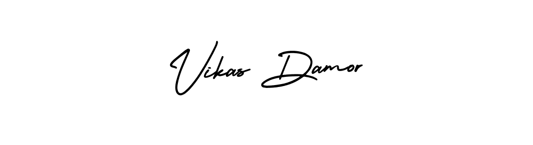 Use a signature maker to create a handwritten signature online. With this signature software, you can design (AmerikaSignatureDemo-Regular) your own signature for name Vikas Damor. Vikas Damor signature style 3 images and pictures png