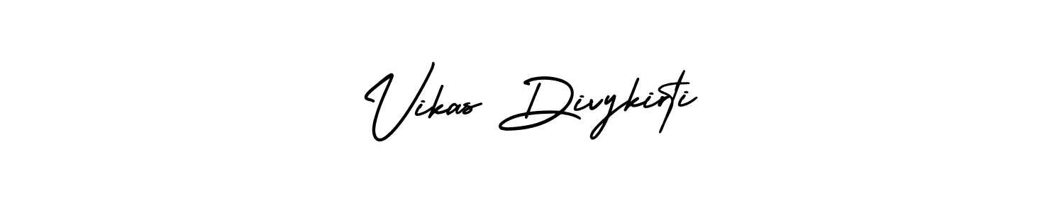 Create a beautiful signature design for name Vikas Divykirti. With this signature (AmerikaSignatureDemo-Regular) fonts, you can make a handwritten signature for free. Vikas Divykirti signature style 3 images and pictures png