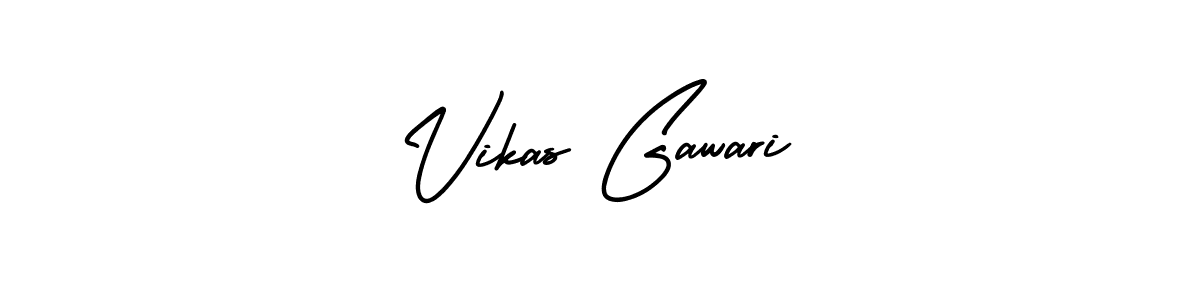 How to make Vikas Gawari name signature. Use AmerikaSignatureDemo-Regular style for creating short signs online. This is the latest handwritten sign. Vikas Gawari signature style 3 images and pictures png