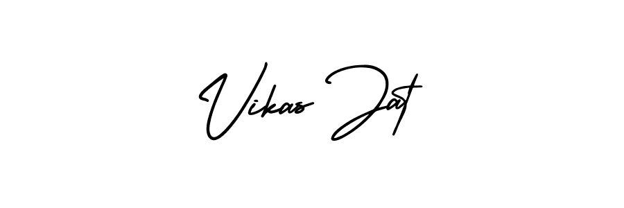 It looks lik you need a new signature style for name Vikas Jat. Design unique handwritten (AmerikaSignatureDemo-Regular) signature with our free signature maker in just a few clicks. Vikas Jat signature style 3 images and pictures png