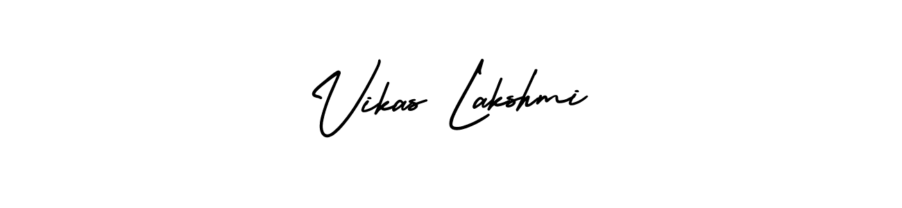 Vikas Lakshmi stylish signature style. Best Handwritten Sign (AmerikaSignatureDemo-Regular) for my name. Handwritten Signature Collection Ideas for my name Vikas Lakshmi. Vikas Lakshmi signature style 3 images and pictures png