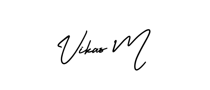 Make a beautiful signature design for name Vikas M. Use this online signature maker to create a handwritten signature for free. Vikas M signature style 3 images and pictures png