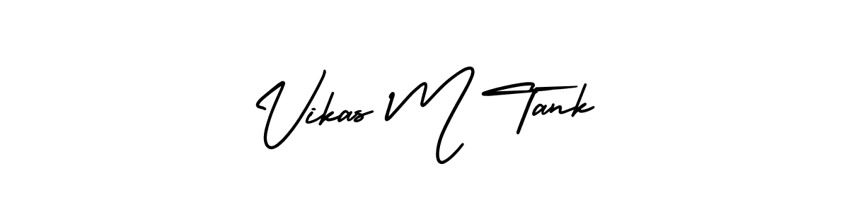 You should practise on your own different ways (AmerikaSignatureDemo-Regular) to write your name (Vikas M Tank) in signature. don't let someone else do it for you. Vikas M Tank signature style 3 images and pictures png
